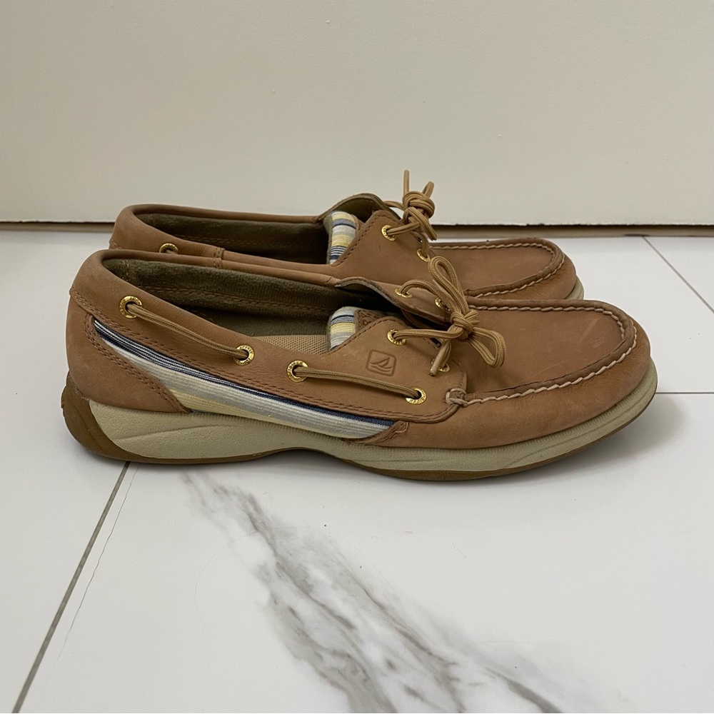 Sperry Angelfish Pastel Stripe Slip On Boat Loafers Shoes
